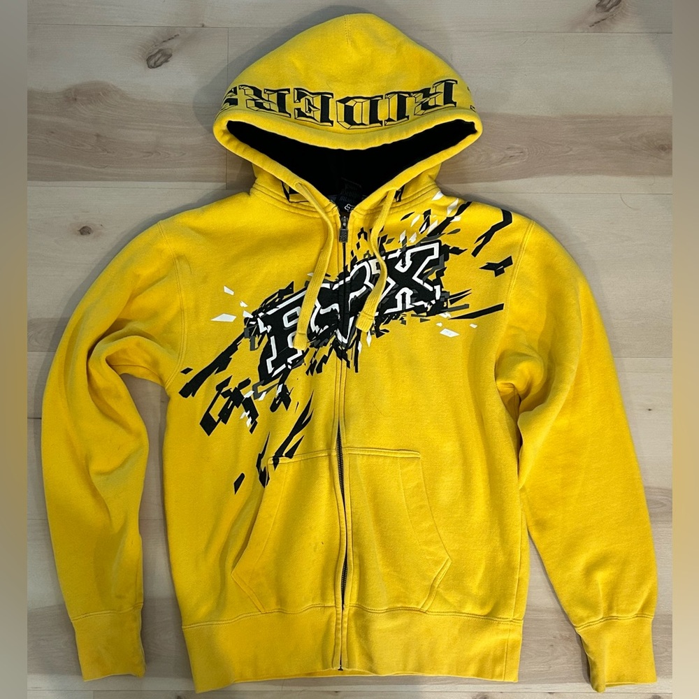 Yellow Fox Racing Zip Up Hoodie